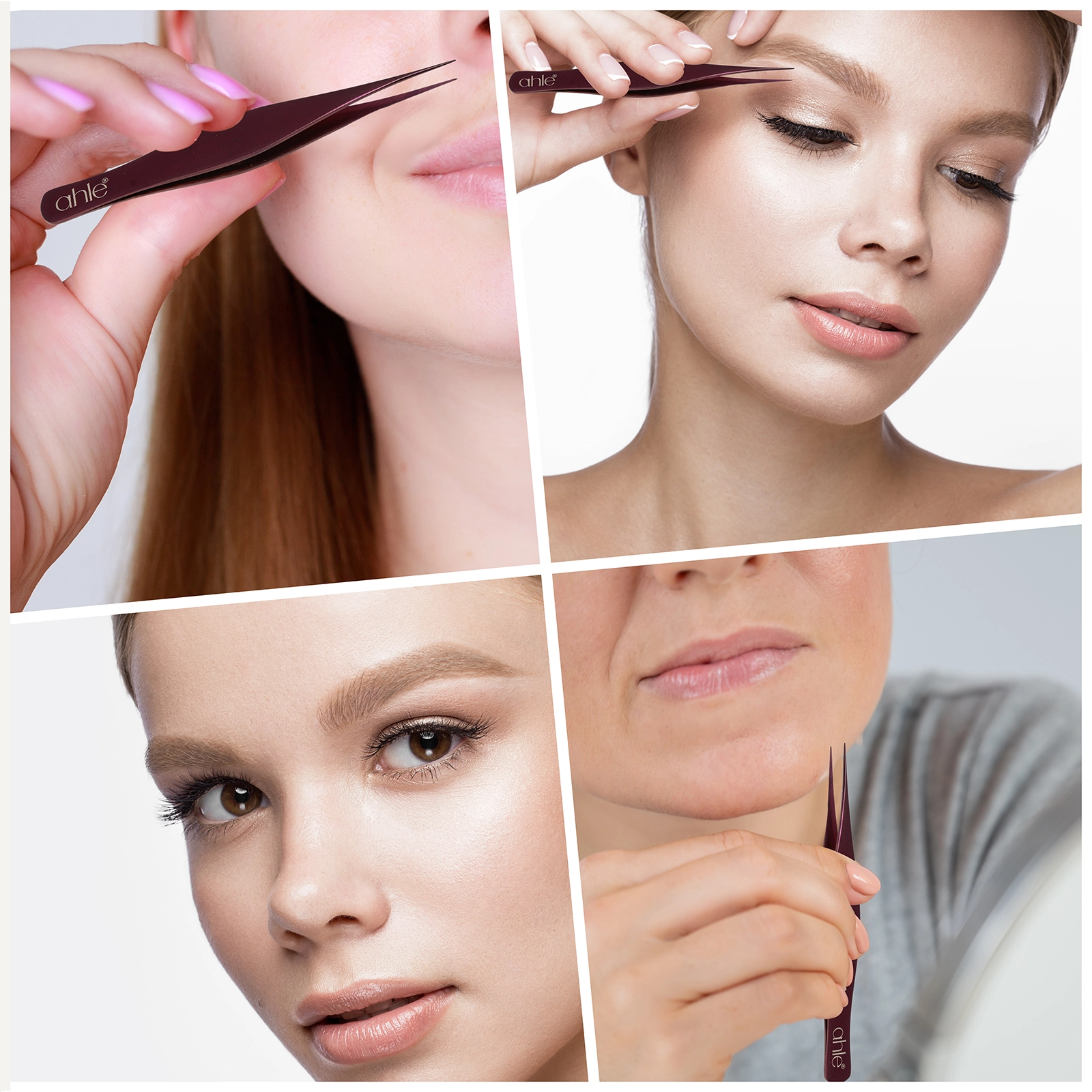 Sharp wide grip tweezers, ideal for plucking facial and body hairs.