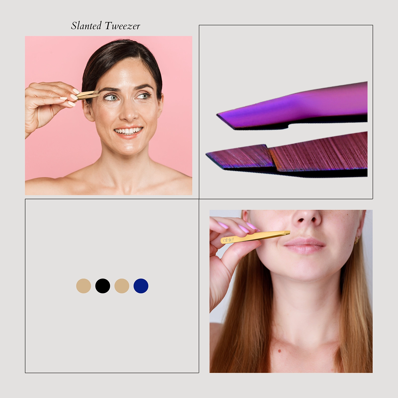slanted tweezers for eyebrow plucking and fine hair removal slanted tweezer